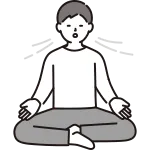 Man Doing Yoga Meditation SVG Icon